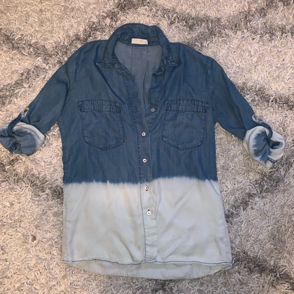 Button Down Ombre Chambray Shirt